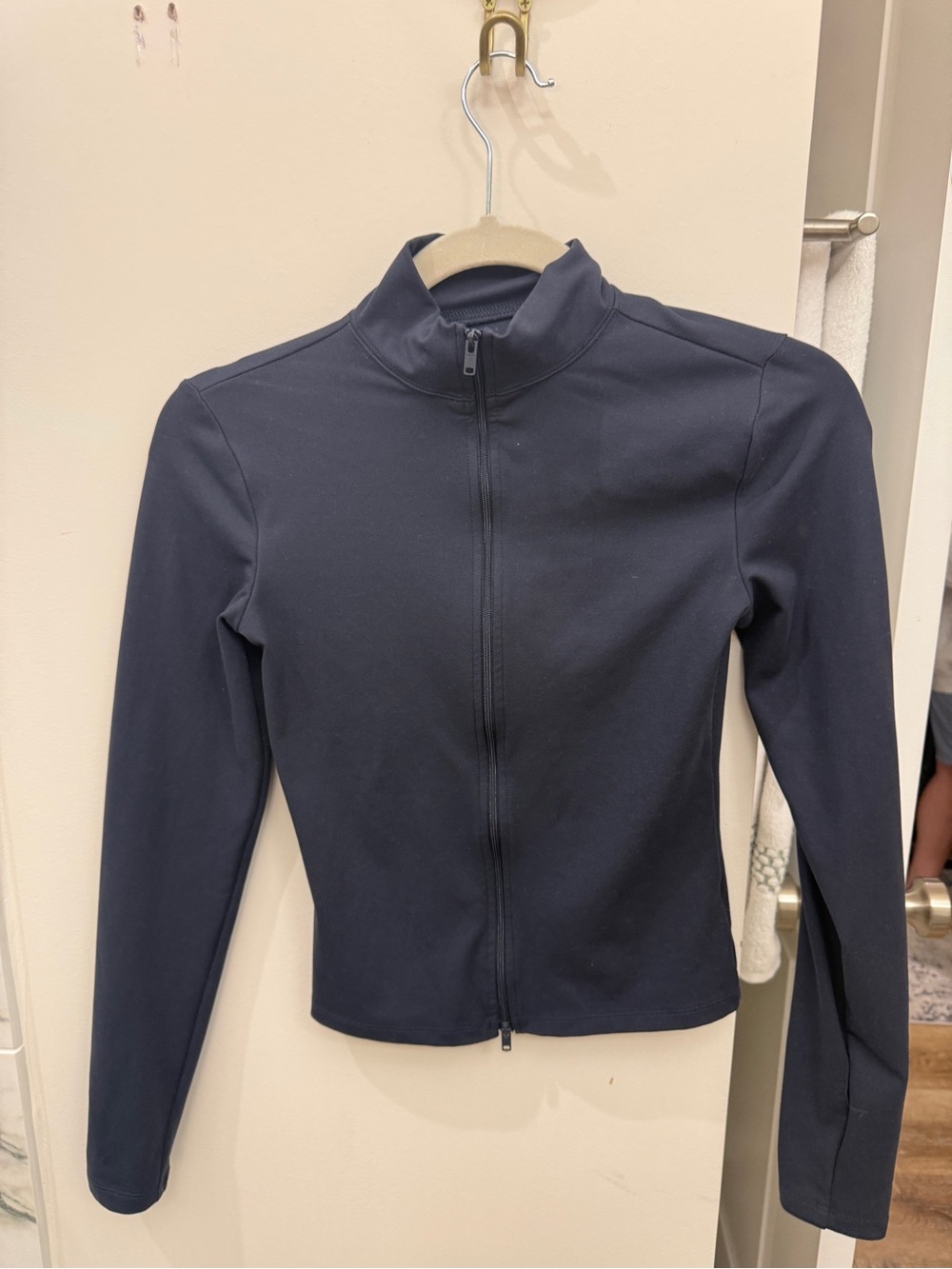 wild fable Navy Full-Zip Mock Collar Jacket